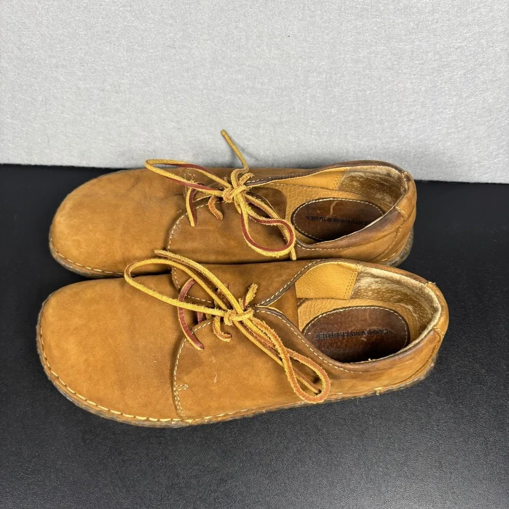 Canyon River Blues Hana Brown Tan Leather Lace Up Loafers Womens 9M Casual Shoes